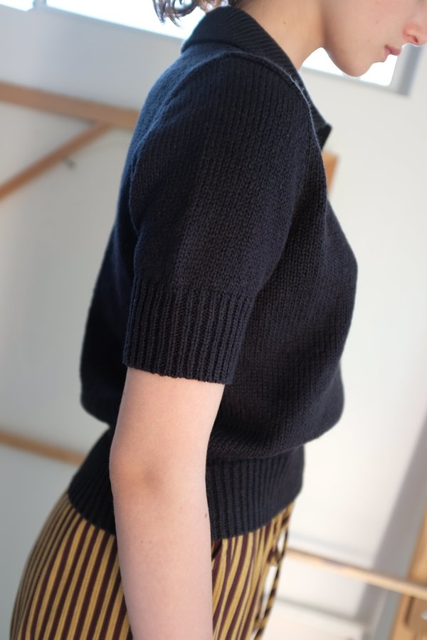 Beklina Knit Polo - Licorice Beklina Knit Polo - Licorice