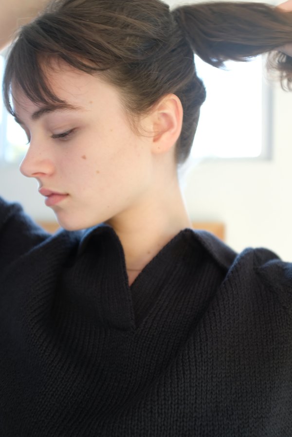 Beklina Knit Polo - Licorice Beklina Knit Polo - Licorice