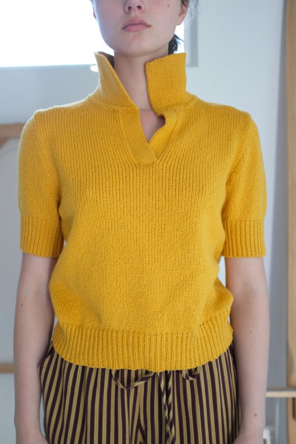 Beklina Knit Polo - Turmeric Beklina Knit Polo - Turmeric