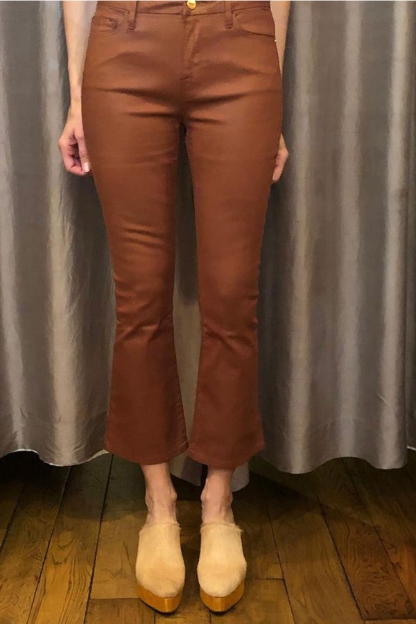 FRAME Denim Le Cropped Mini Boot Coated 