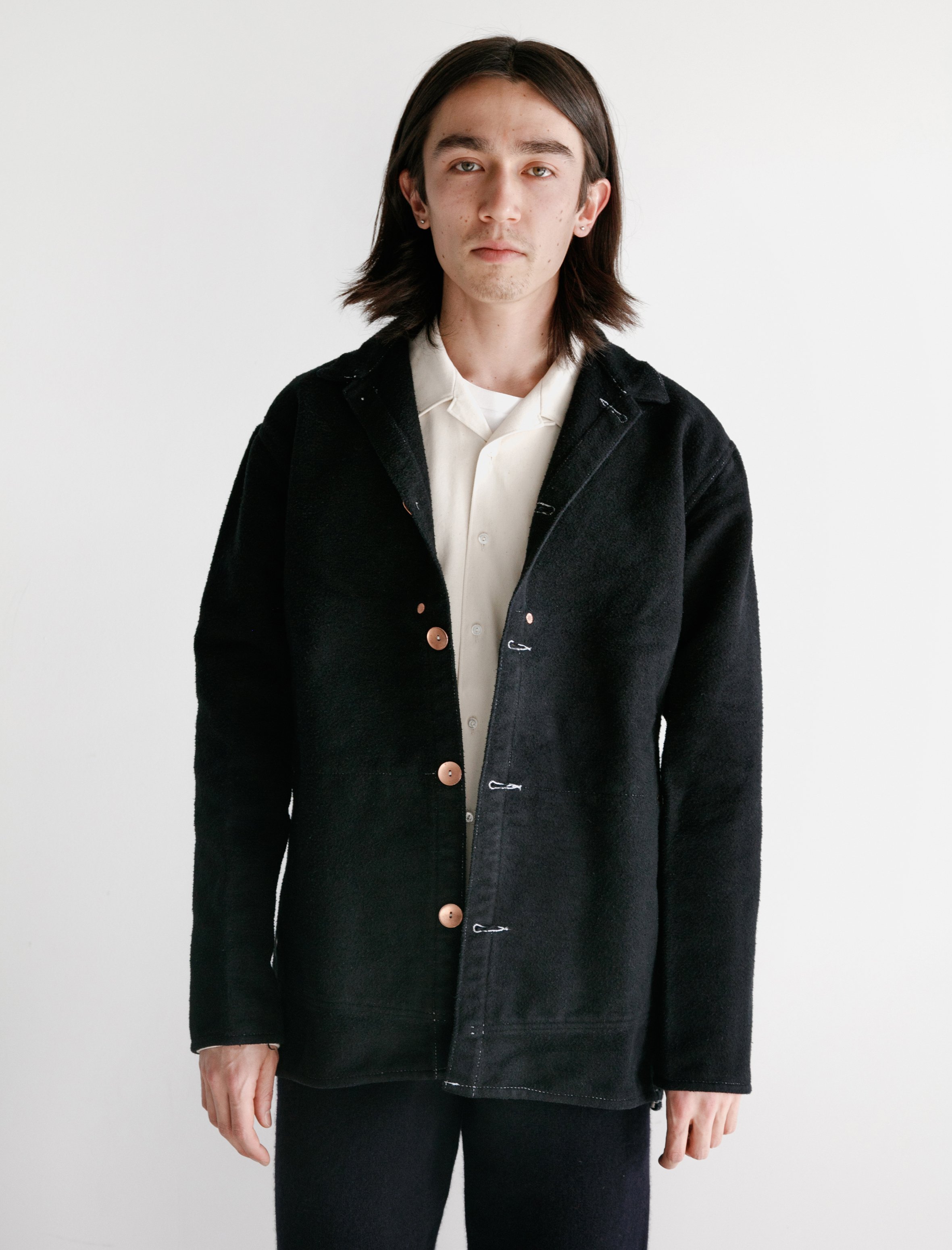 Tender 956 Janus Molleton Jacket - Black | Garmentory