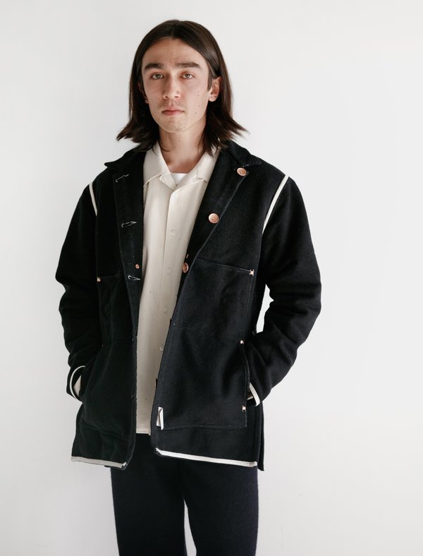 Tender 956 Janus Molleton Jacket - Black | Garmentory