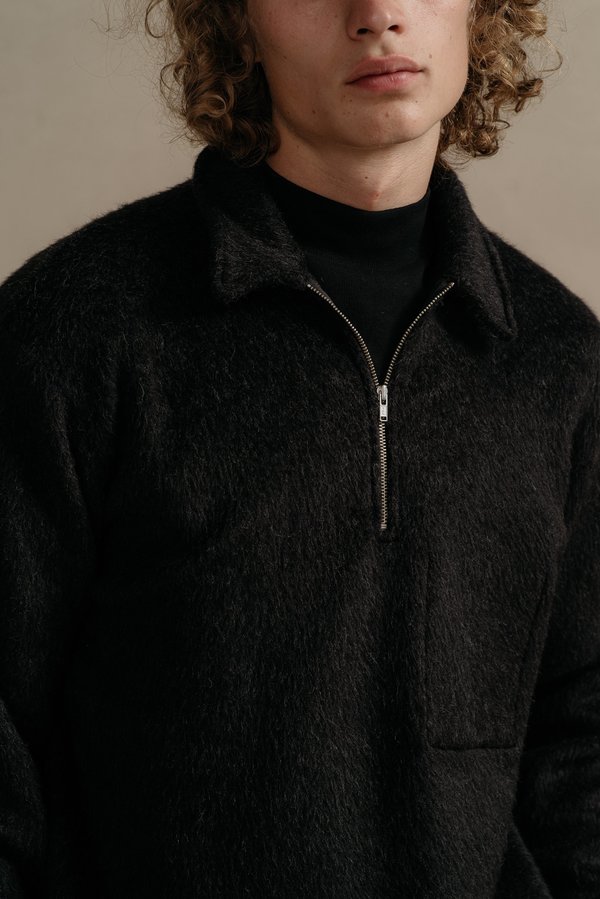 furry quarter zip