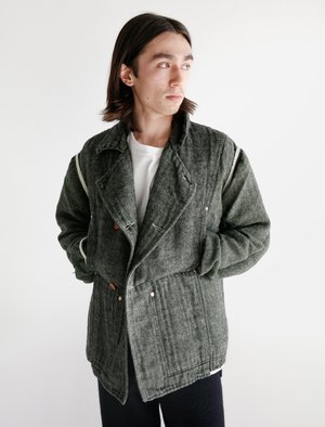 Tender 962 Cook's Cotton Mohair Coat - Viridian/Black | Garmentory