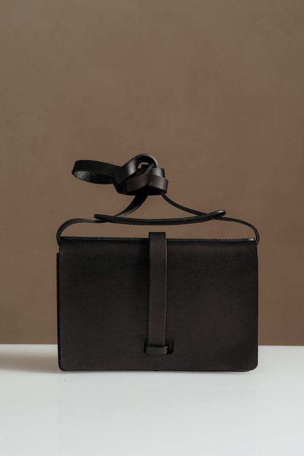 Steve Mono Black Leather 111 Bag Garmentory