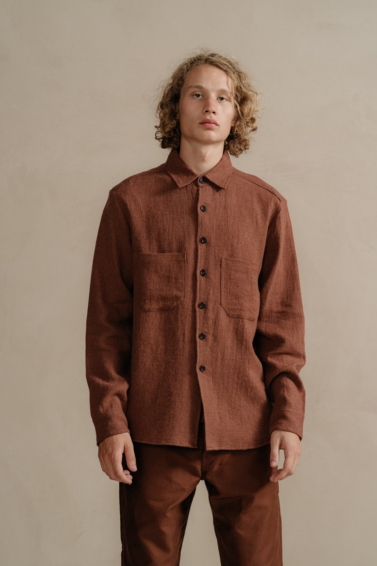 Evan Kinori RUST 2-POCKET SHIRT | Garmentory
