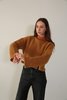 DAĒZA CROPPED PANEL SWEATER - CURRY - Thumbnail 4