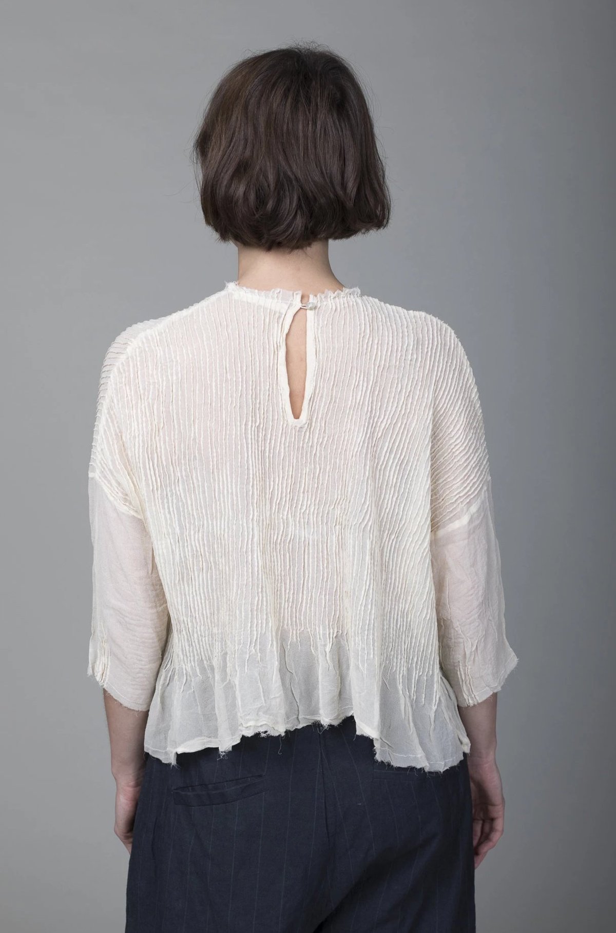Sula Clothing LTD. Pleated Blouse - Swan - Image 4 of 4