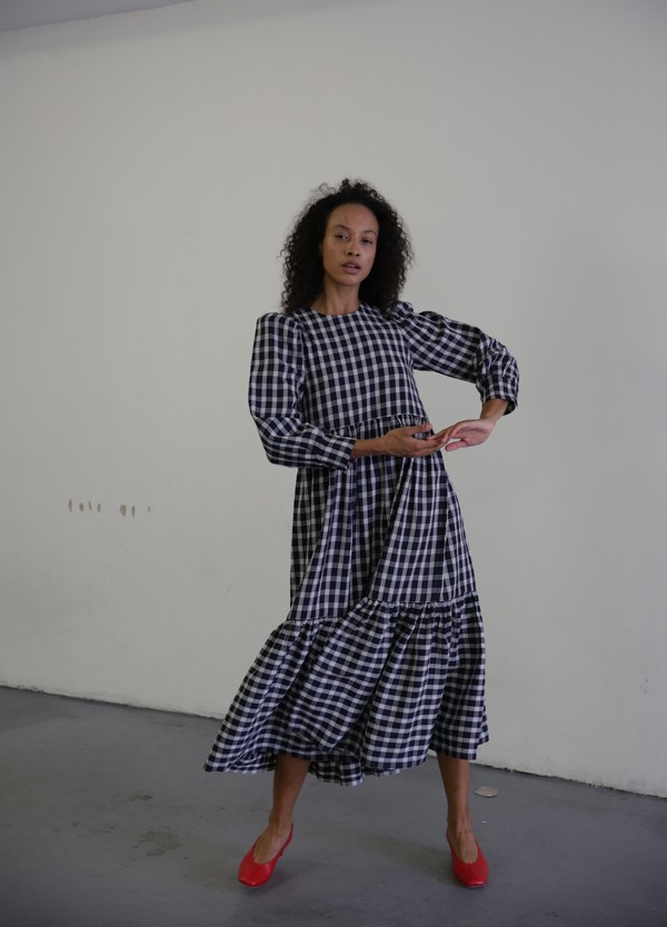 MR. LARKIN MAY PLAID DRESS - NAVY PLAID MR. LARKIN MAY PLAID DRESS - NAVY PLAID