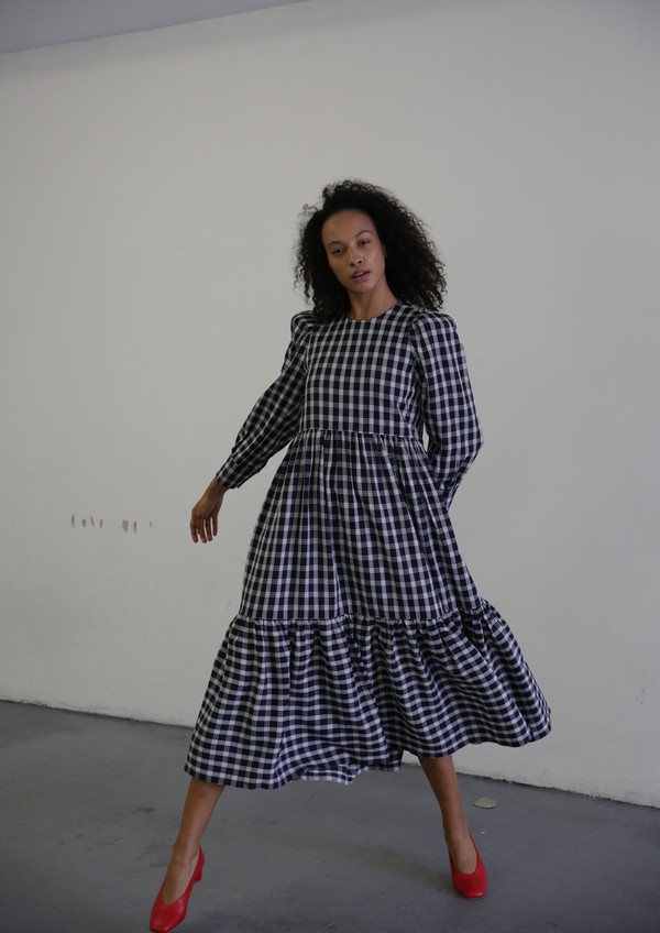 MR. LARKIN MAY PLAID DRESS - NAVY PLAID MR. LARKIN MAY PLAID DRESS - NAVY PLAID