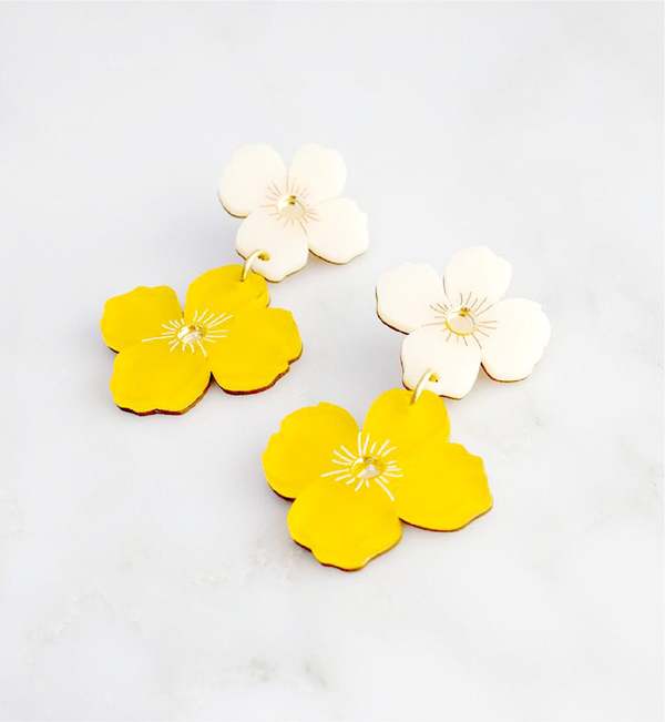Matter Matters Gallery Poppy Earrings - Yellow Matter Matters Gallery Poppy Earrings - Yellow