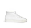 Sydney Brown Faux-Nappa High Sneaker - White  - Thumbnail 1
