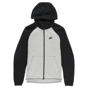 black and dark grey nike tech