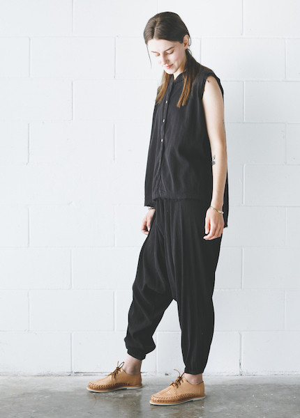 Black Crane Accordion Tank Top in Black Black Crane Accordion Tank Top in Black