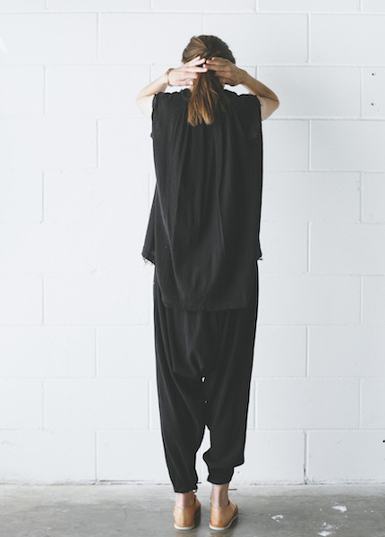 Black Crane Accordion Tank Top in Black Black Crane Accordion Tank Top in Black