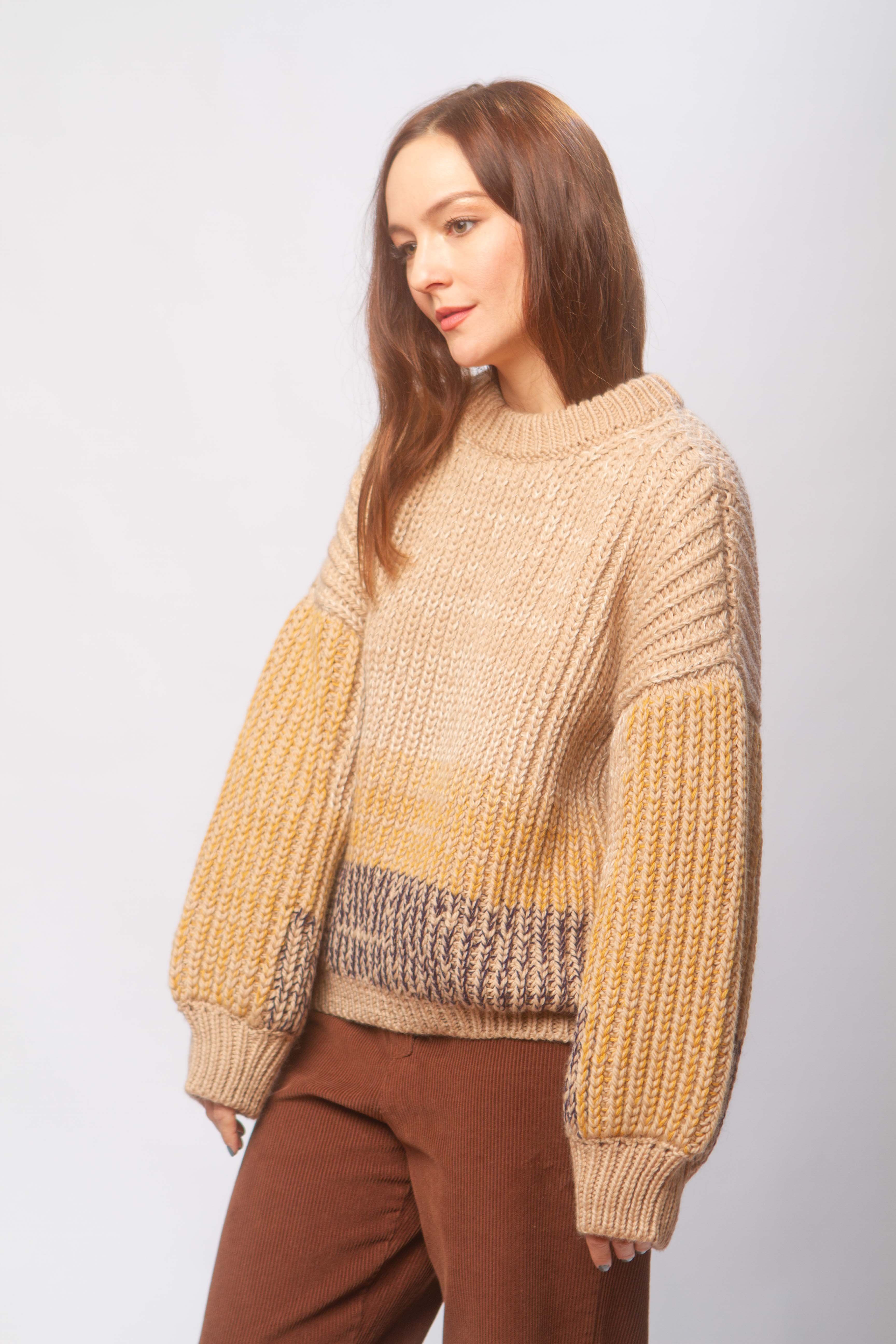 Micaela Greg Ombre sweater - flax 