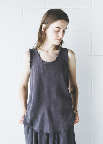 Black Crane Center Seam Tank in Midnight Black Crane Center Seam Tank in Midnight
