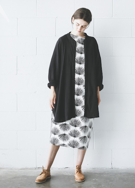 Black Crane Square Shirt in Black Black Crane Square Shirt in Black