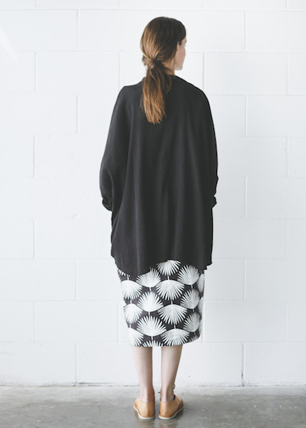 Black Crane Square Shirt in Black Black Crane Square Shirt in Black