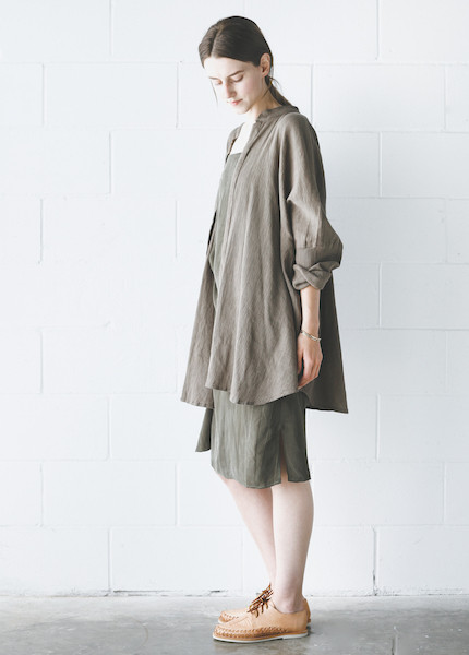 Black Crane Square Shirt in Grey Black Crane Square Shirt in Grey