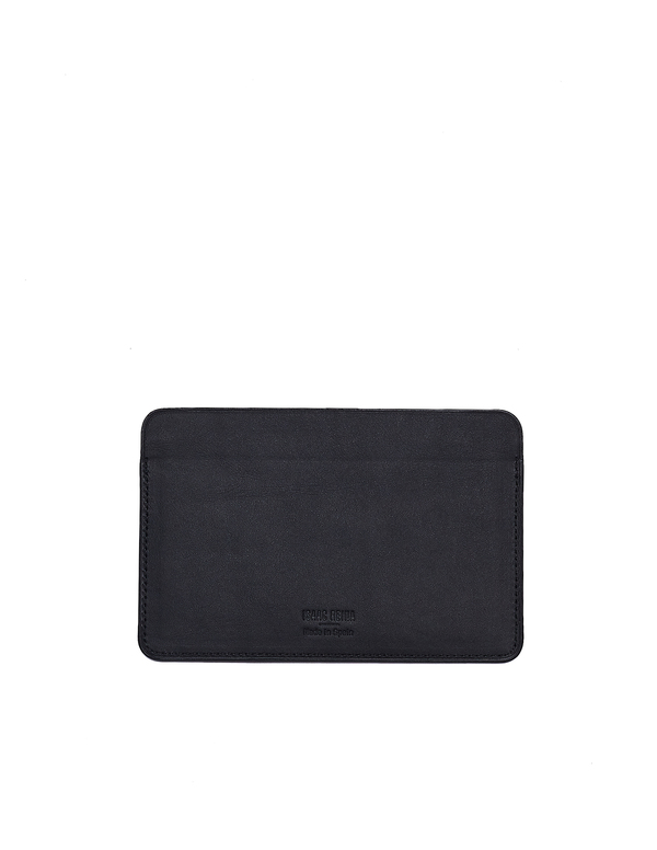 Isaac Reina Leather Passport & Card Holder - Black | Garmentory