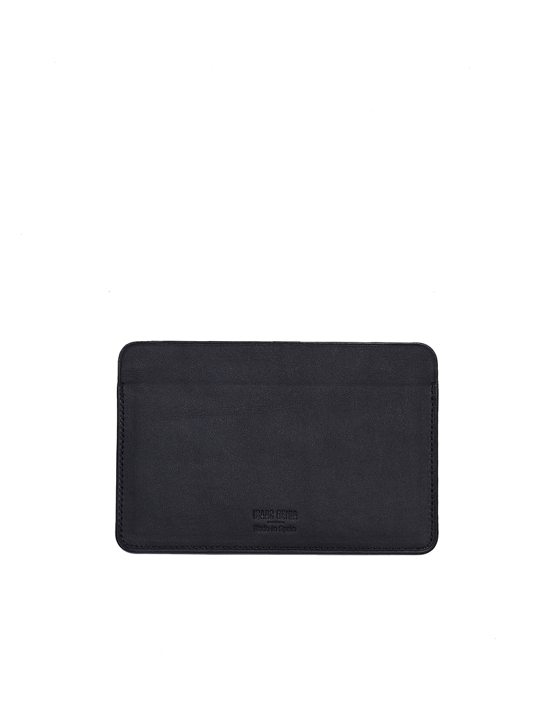 Isaac Reina Leather Passport & Card Holder - Black | Garmentory