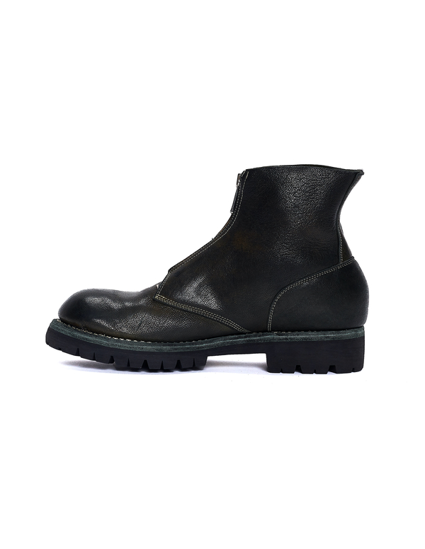 Guidi Leather Vibram Sole Zip Boots - Green Guidi Leather Vibram Sole Zip Boots - Green