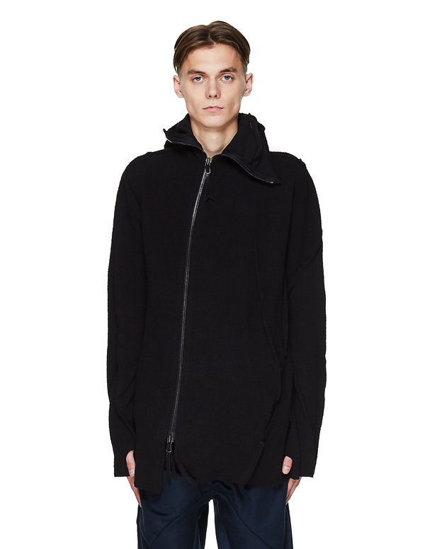 Leon Emanuel blanck フーディジャケット❣️19万6千円 Leon Emanuel Blanck Zip-Up Cotton Hoodie - Black | Garmentory