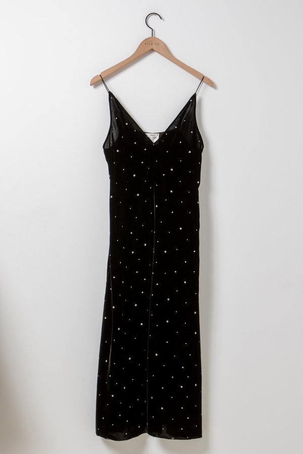 Forte Forte Glitter Velvet Dress - black/silver | Garmentory
