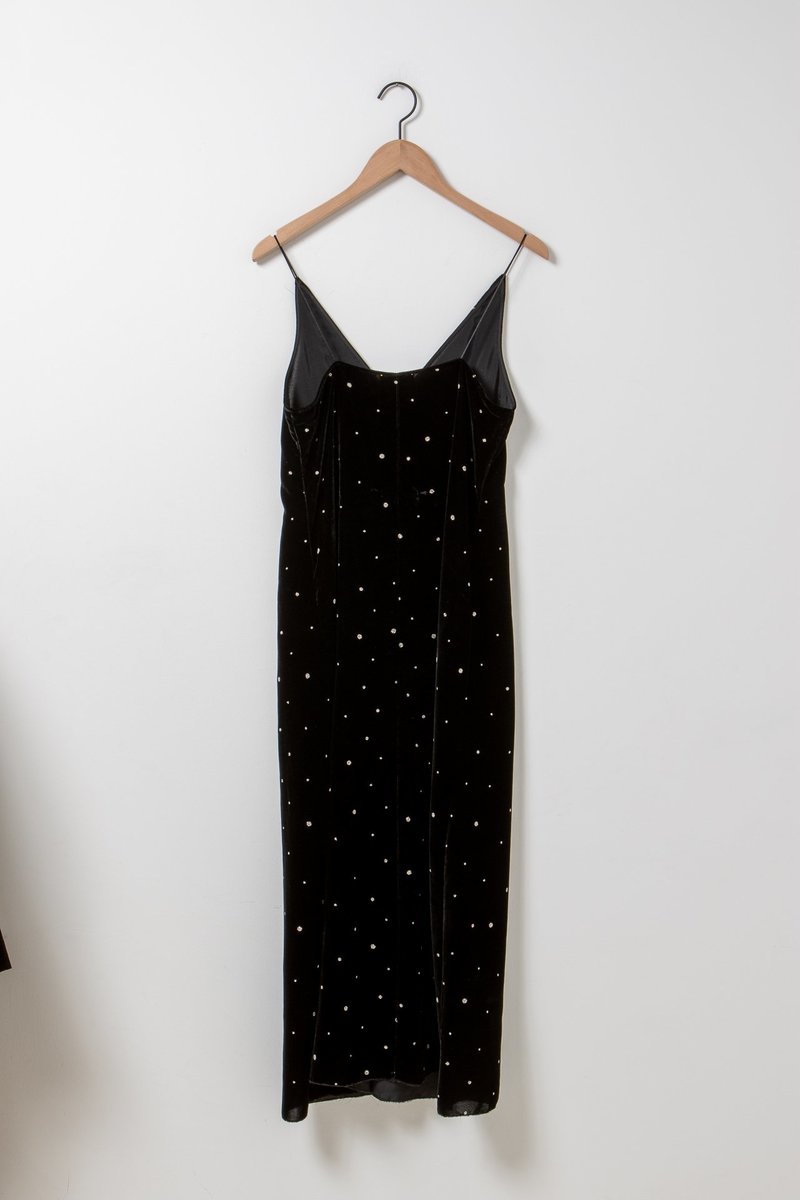 Forte Forte Glitter Velvet Dress black/silver