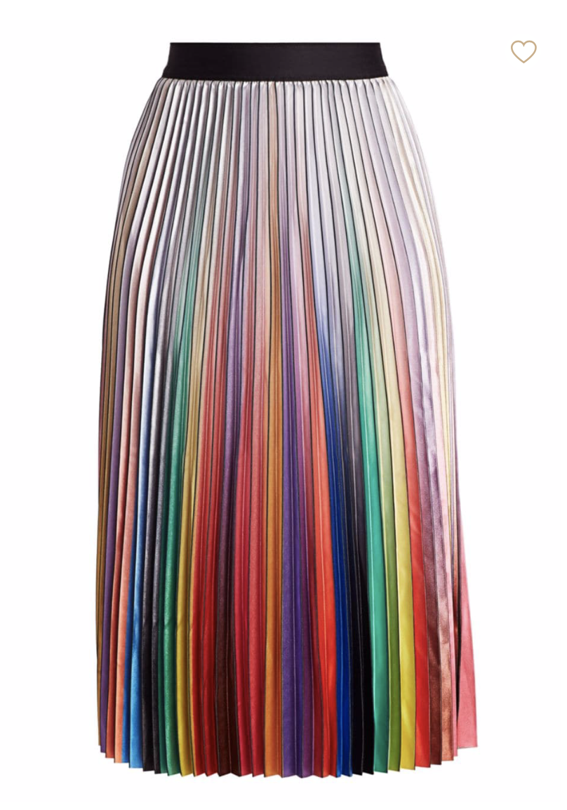 Pleated Rainbow Skirt