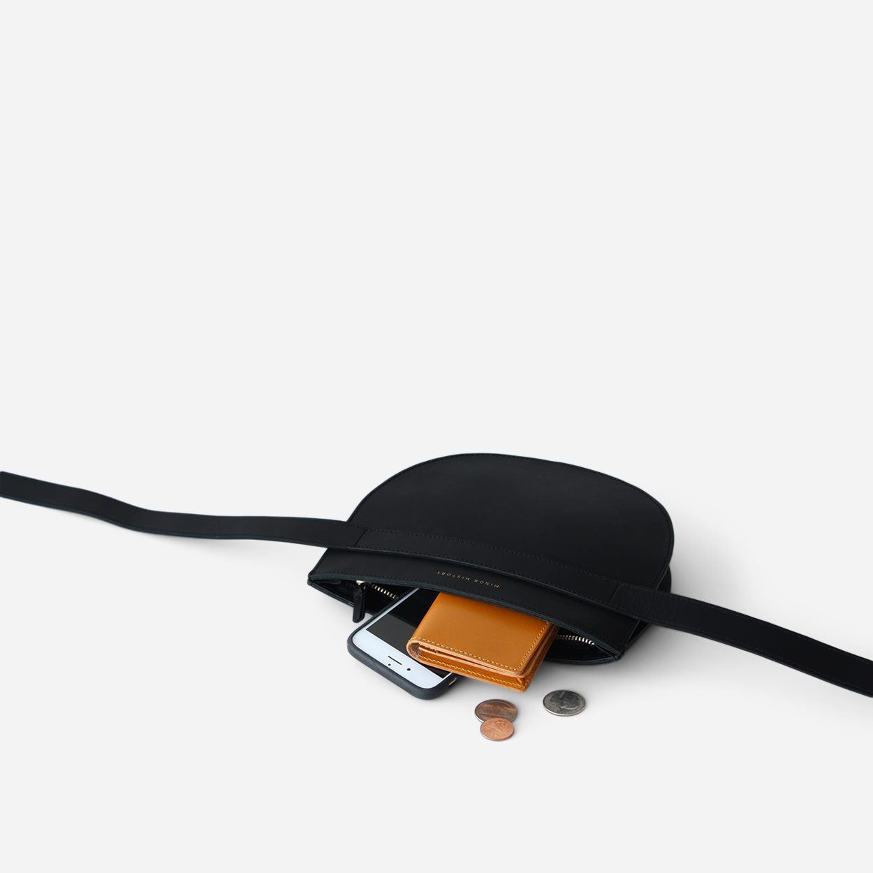 Minor History Crescent Belt Bag Black Garmentory