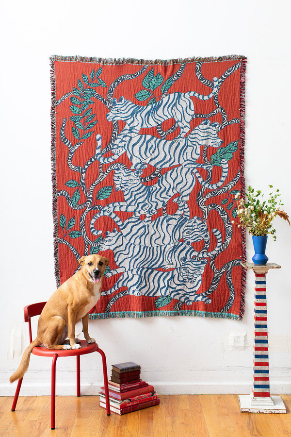 Olivia Wendel Red Tiger Landscape Blanket Olivia Wendel Red Tiger Landscape Blanket
