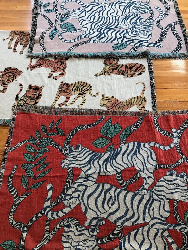 Olivia Wendel Red Tiger Landscape Blanket Olivia Wendel Red Tiger Landscape Blanket