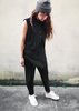Berenik BLOUSE SLEEVELESS DOUBLE LAYER w. BELT - Black - Thumbnail 3
