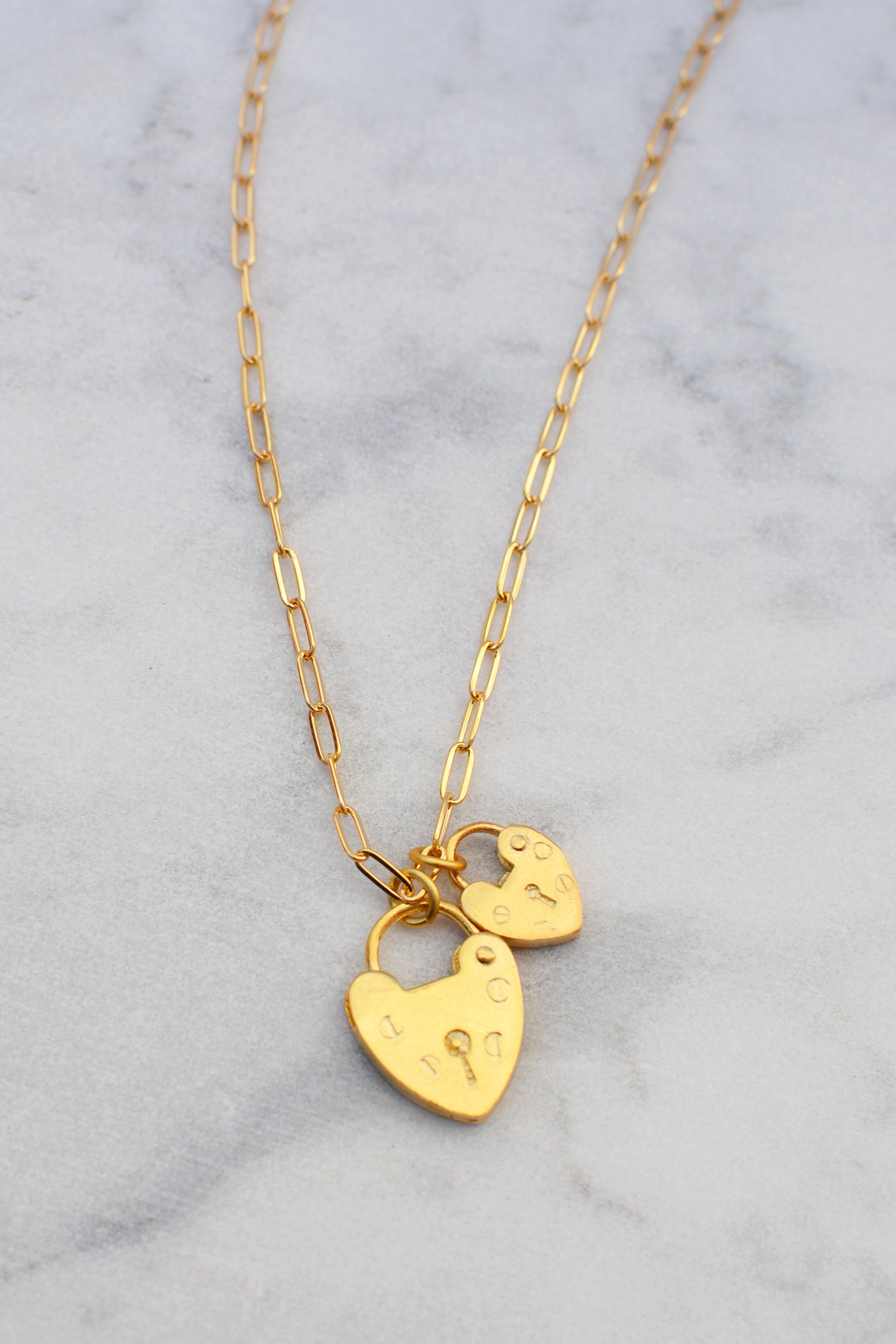Electric Picks Montague Lock Necklace Gold Garmentory