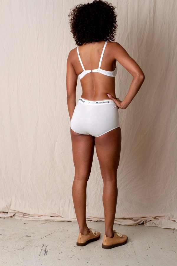 Vivien Ramsay High Waist Logo Brief - White Vivien Ramsay High Waist Logo Brief - White