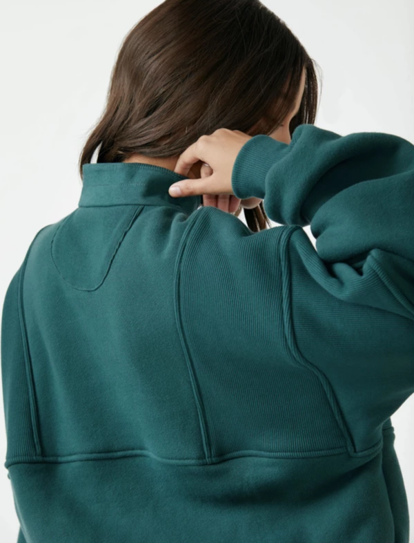 Joah Brown Retro Half Zip - Jade | Garmentory