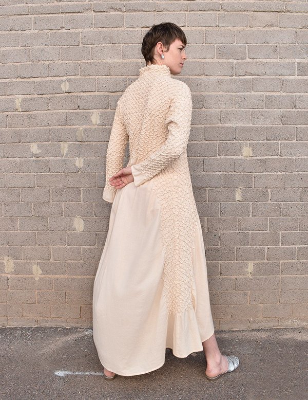ワンピース ISSEY MIYAKE 70s long dress With scarf Vintage Issey Miyake FETE Ruched Wool Dress | Garmentory