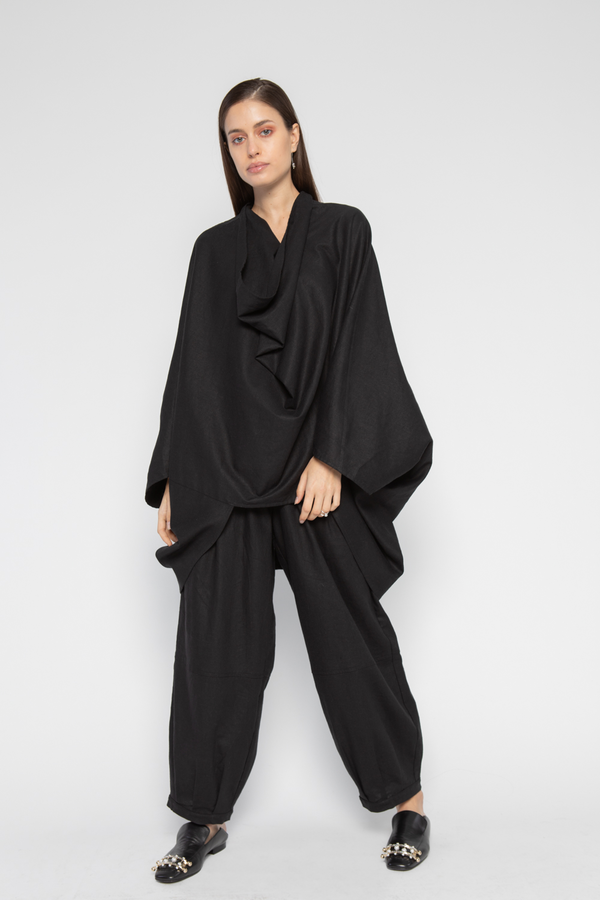 The Celect Poncho Top - Black The Celect Poncho Top - Black
