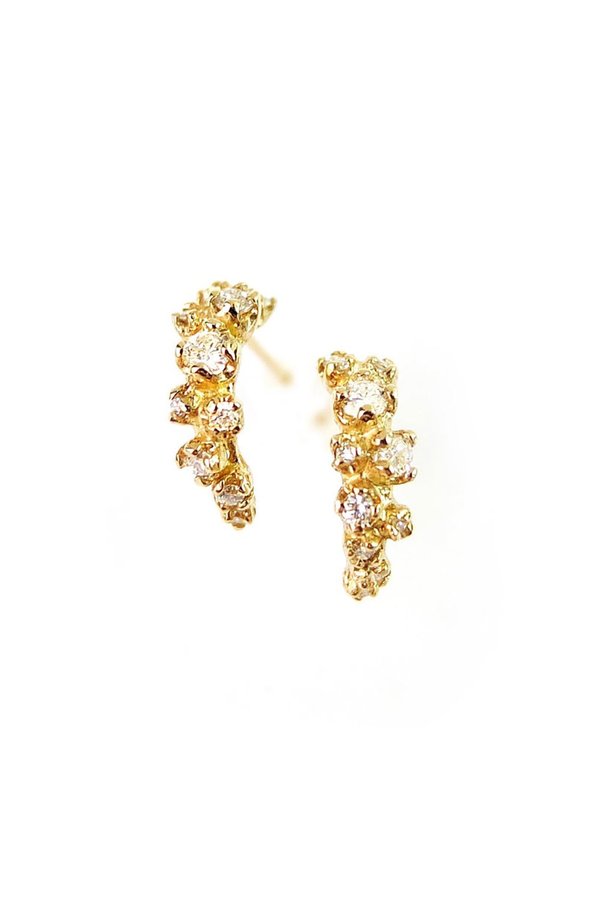 n + a Wisteria Earrings W/ Diamond - 14K Gold n + a Wisteria Earrings W/ Diamond - 14K Gold