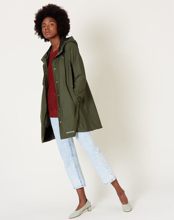 Unisex Stutterheim Lightweight Mosebacke raincoat - Green Unisex Stutterheim Lightweight Mosebacke raincoat - Green