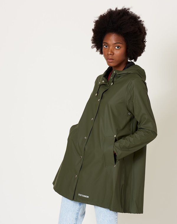 Unisex Stutterheim Lightweight Mosebacke raincoat - Green Unisex Stutterheim Lightweight Mosebacke raincoat - Green