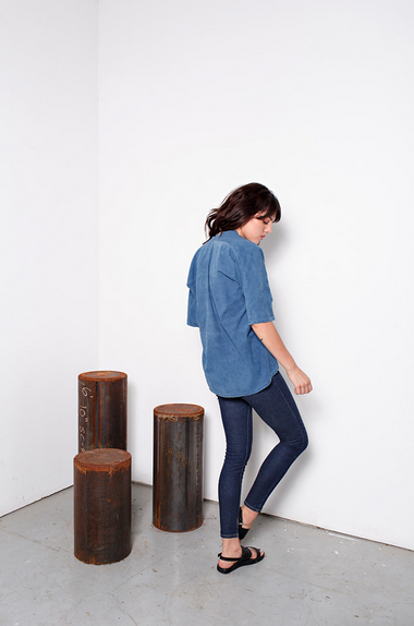 Miranda Bennett Muse Top, Silk Noil in Indigo Miranda Bennett Muse Top, Silk Noil in Indigo