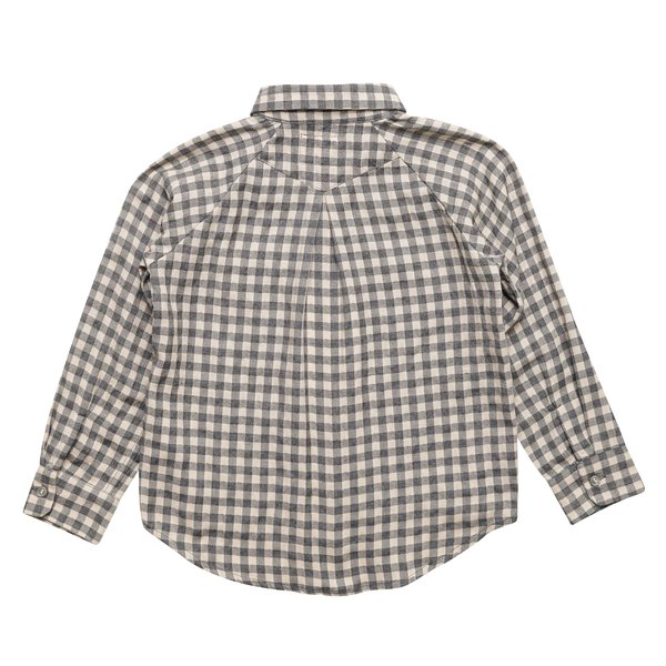 KIDS East End Highlanders Raglan Buttondown Shirt - Grey/Mocha Plaid KIDS East End Highlanders Raglan Buttondown Shirt - Grey/Mocha Plaid