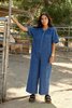 back beat rags Plant Dyed Corduroy Jumpsuit - Blue - Thumbnail 2