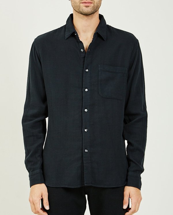 KATO THE RIPPER VINTAGE DOUBLE GAUZE SHIRT - BLACK KATO THE RIPPER VINTAGE DOUBLE GAUZE SHIRT - BLACK