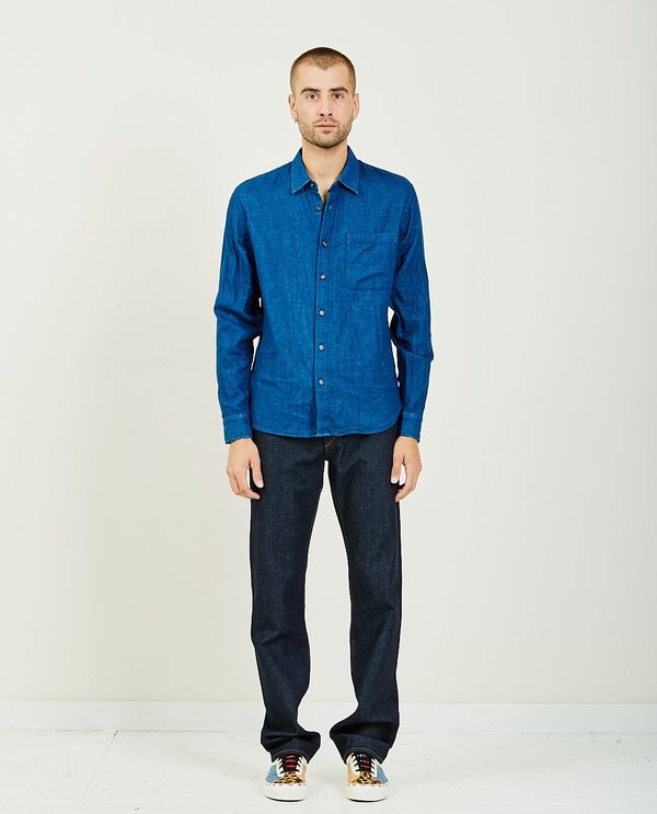 KATO THE RIPPER VINTAGE DOUBLE GAUZE SHIRT - INDIGO KATO THE RIPPER VINTAGE DOUBLE GAUZE SHIRT - INDIGO