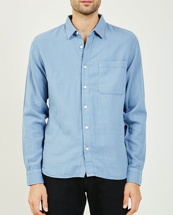 KATO THE RIPPER VINTAGE DOUBLE GAUZE SHIRT - MATTE BLUE KATO THE RIPPER VINTAGE DOUBLE GAUZE SHIRT - MATTE BLUE