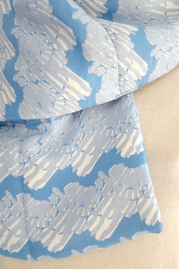 Beklina Quilted French Ribbon Scarf - Hydrangea Beklina Quilted French Ribbon Scarf - Hydrangea